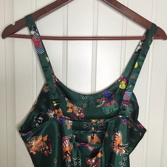 Vintage 90’s Looney Tunes Christmas Slip Dress Size Medium. - Picture 4 of 10